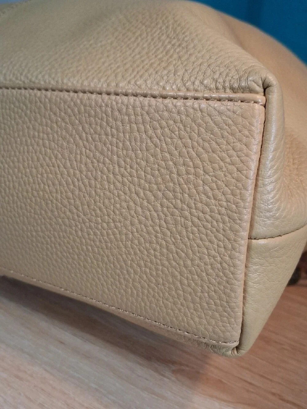 The Sak HUNTLEY Leather Hobo with Tassel Accent in Color Natural - Picture 9 of 13